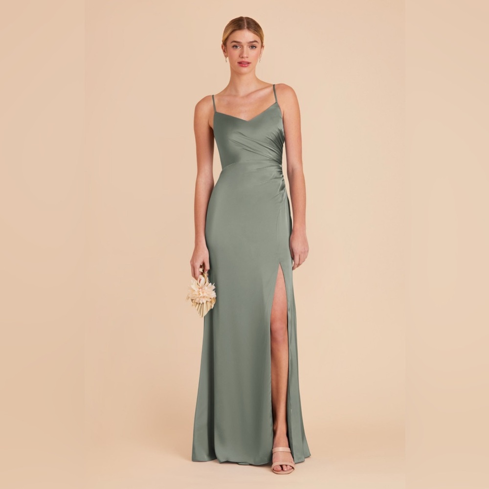 Birdy Grey Catherine Dress Matte Satin Sea Glass